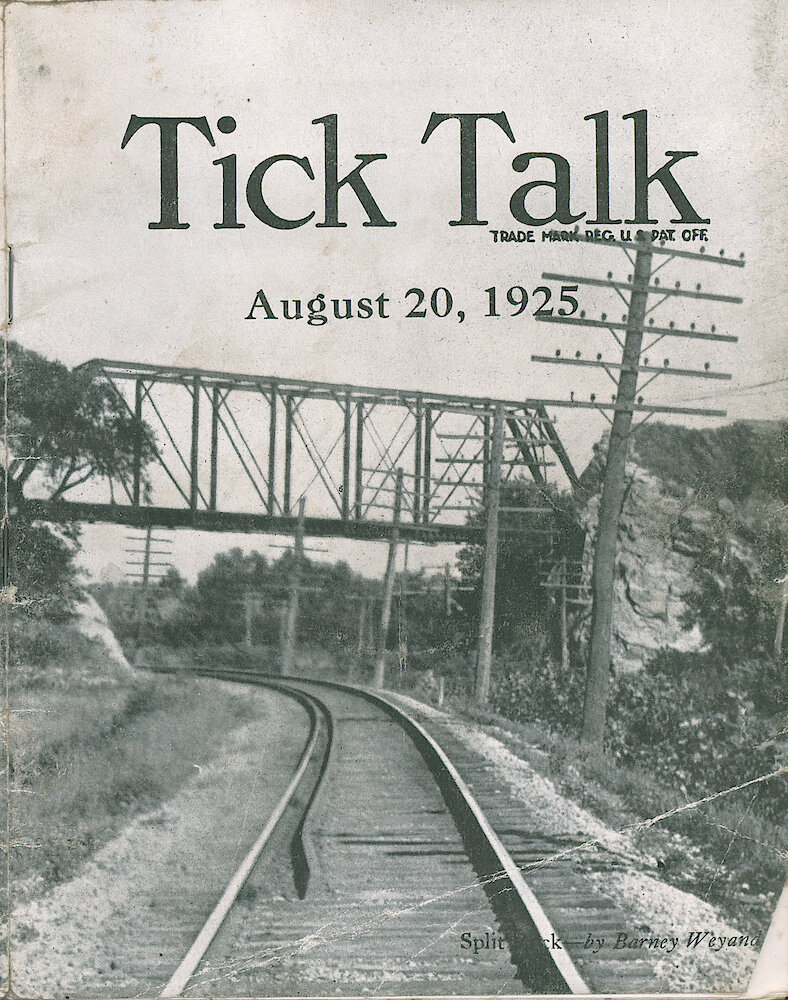 Westclox Tick Talk, August 20, 1925 (Factory Edition), Vol. 11 No. 4 > F