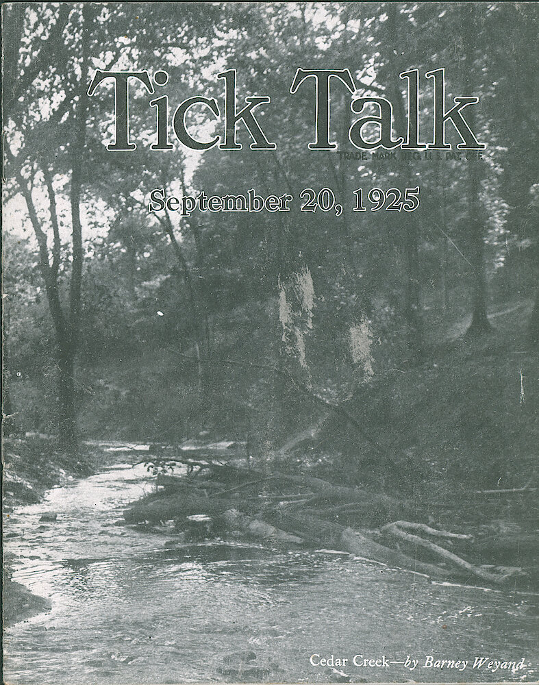 Westclox Tick Talk, September 20, 1925 (Factory Edition), Vol. 11 No. 6 > F