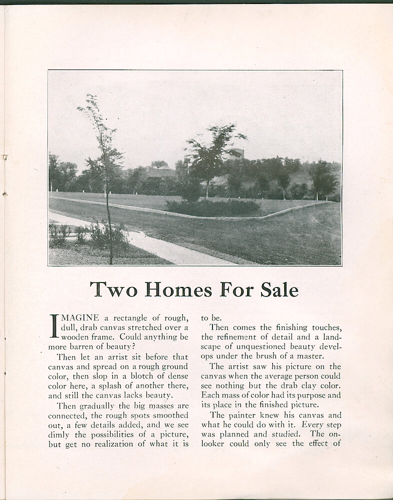 Westclox Tick Talk, July 5, 1926 (Factory Edition), Vol. 12 No. 1 > 11. Article: "Two Homes For Sale" Two Homes Are Being Finished, This Will Make A Total Of Sixteen Houses In Six Years.