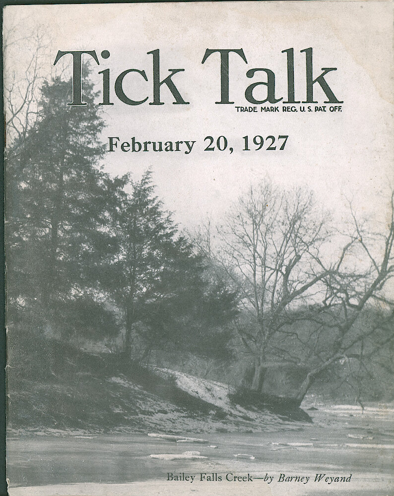 Westclox Tick Talk, February 20, 1927 (Factory Edition), Vol. 12 No. 16 > F. Picture: "Bailey Falls Creek" By Barney Weyand