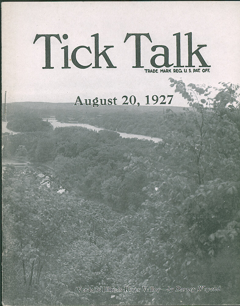 Westclox Tick Talk, August 20, 1927 (Factory Edition), Vol. 13 No. 4 > F. Picture: "Verdant Illinois River Valley" By Barney Weyand