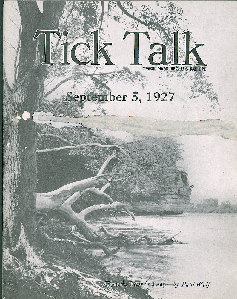 Westclox Tick Talk, September 5, 1927 (Factory Edition), Vol. 13 No. 5 > F. Picture: "Historic Lover&039;s Leap" By Paul Wolf