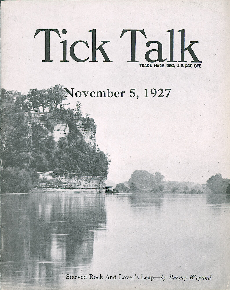 Westclox Tick Talk, November 5, 1927 (Factory Edition), Vol. 13 No. 9 > F. Picture: "Starved Rock And Lover&039;s Leap" By Barney Weyand