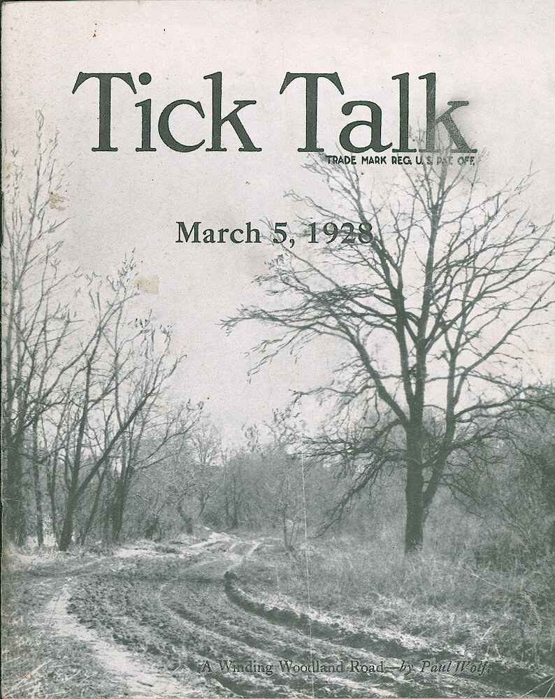 Westclox Tick Talk, March 5, 1928 (Factory Edition), Vol. 13 No. 17 > F. Picture: "A Winding Woodland Road" By Paul Wolf