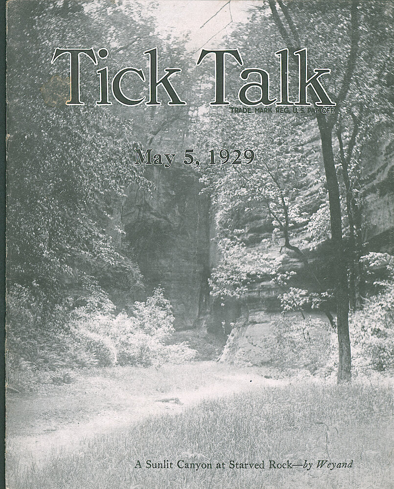 Westclox Tick Talk, May 5, 1929 (Factory Edition), Vol. 14 No. 21 > F. Picture: "A Sunlight Canyon At Starved Rock" By Weyand