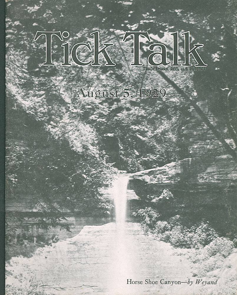 Westclox Tick Talk, August 5, 1929 (Factory Edition), Vol. 15 No. 3 > F. Picture: "Horse Shoe Canyon" By Weyand