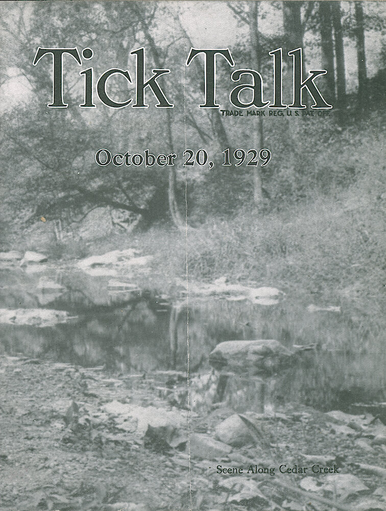 Westclox Tick Talk, October 20, 1929 (Factory Edition), Vol. 15 No. 8 > F. Picture: "Scene Along Cedar Creek"