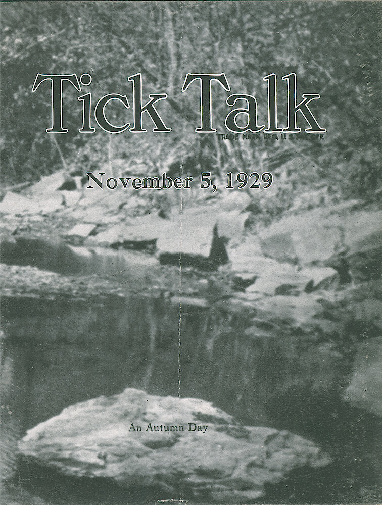 Westclox Tick Talk, November 5, 1929 (Factory Edition), Vol. 15 No. 9 > F. Picture: "An Autumn Day"