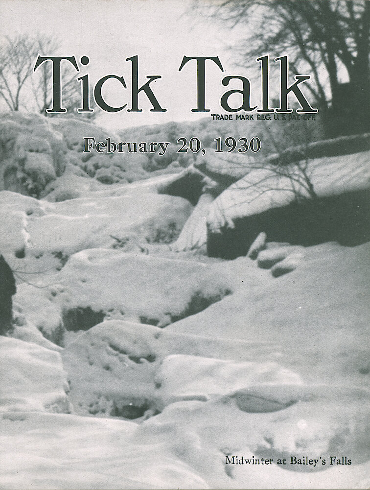 Westclox Tick Talk, February 20, 1930 (Factory Edition), Vol. 15 No. 16 > F