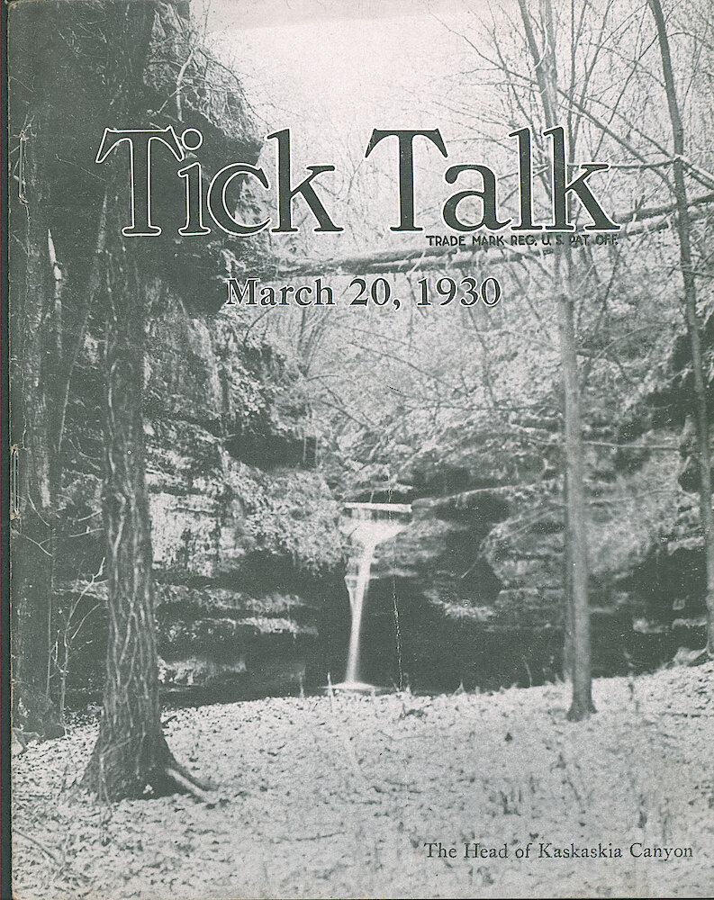 Westclox Tick Talk, March 20, 1930 (Factory Edition), Vol. 15 No. 18 > F. Picture: "The Head Of Kaskaskia Canyon"