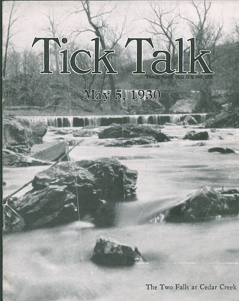 Westclox Tick Talk, May 5, 1930 (Factory Edition), Vol. 15 No. 21 > F. Picture: "The Two Falls At Cedar Creek"