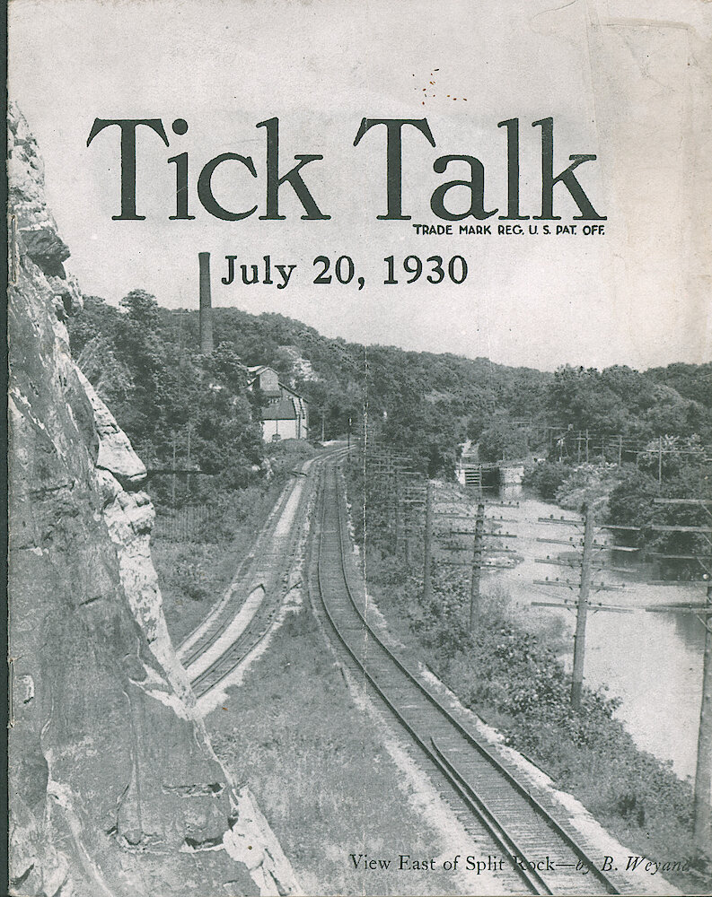 Westclox Tick Talk, July 20, 1930 (Factory Edition), Vol. 16 No. 2 > F. Picture: "View East Of Split Rock" By B. Weyand