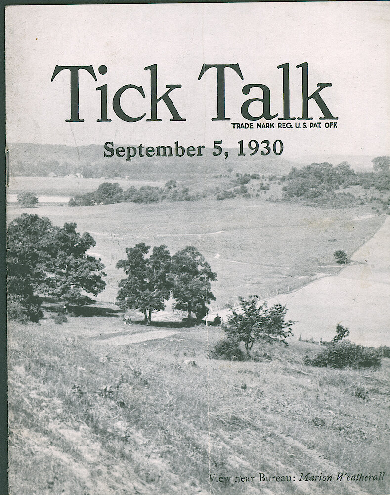 Westclox Tick Talk, September 5, 1930 (Factory Edition), Vol. 16 No. 5 > F. Picture: "View Near Bureau" By Marion Weatherall