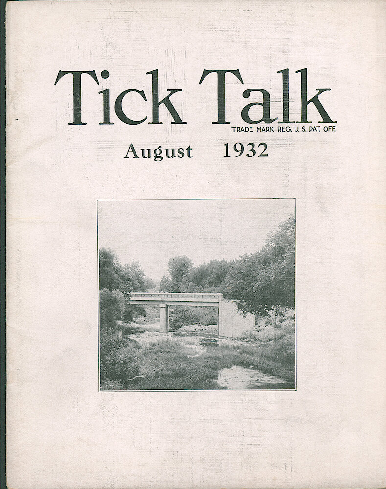 Westclox Tick Talk, August 1932 (Factory Edition), Vol. 18 No. 1 > F