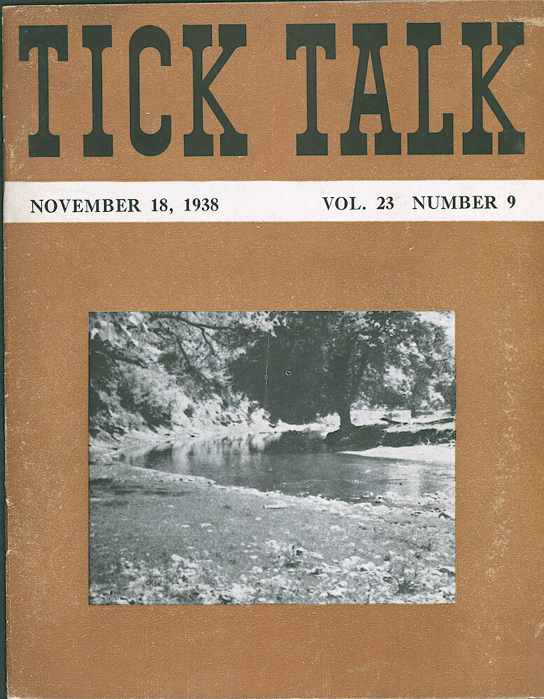 Westclox Tick Talk, November 18, 1938 (Factory Edition), Vol. 23 No. 9 > F. Picture: View Of Little Vermillion River By "Al" Bierbrodt.