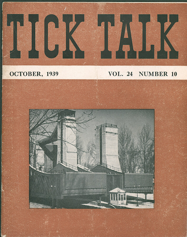 Westclox Tick Talk, October 1939 (Factory Edition), Vol. 24 No. 10 > F. Picture: The Lift Lock On The Canal Neat The Canadian Westclox Plant, By H. C. Sweger. The Caption Is On Page 13.