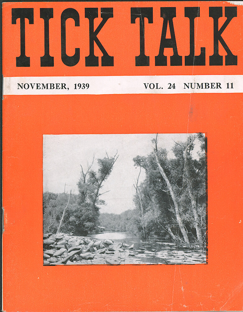 Westclox Tick Talk, November 1939 (Factory Edition), Vol. 24 No. 11 > F. Picture: Entrance To Lake DePue From The Illinois River. Caption On Page 7.