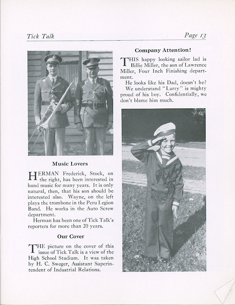 Clock & Watch Magazine Page: Westclox Tick Talk, October 1941 (Factory