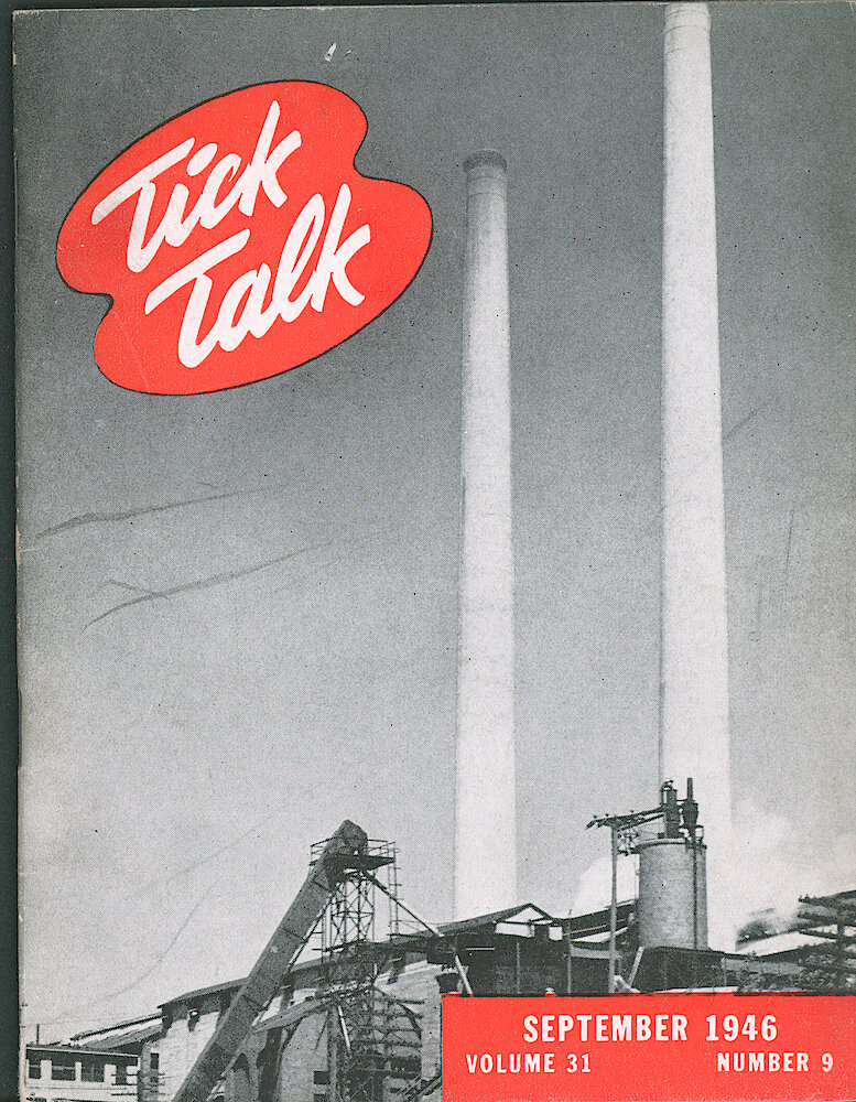 Westclox Tick Talk, September 1946, Vol. 31 No. 9 > F. Factory: Back Of Factory Showing The Two Smokestacks.