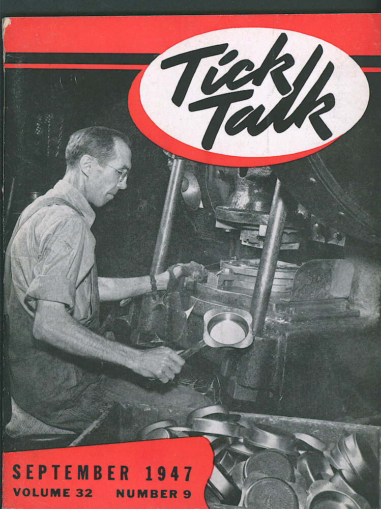 Westclox Tick Talk, September 1947, Vol. 32 No. 9 > F. Factory: George Repka Of Power Press (caption On Page 5).