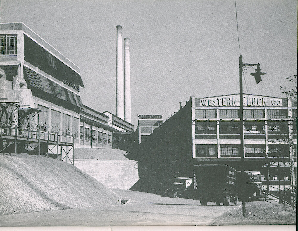 Westclox Tick Talk, November 1947, Vol. 32 No. 11 > 10. Factory: A View Of Our "back Door" Where Much Of Our Raw Material Is Received (caption On Page 11).