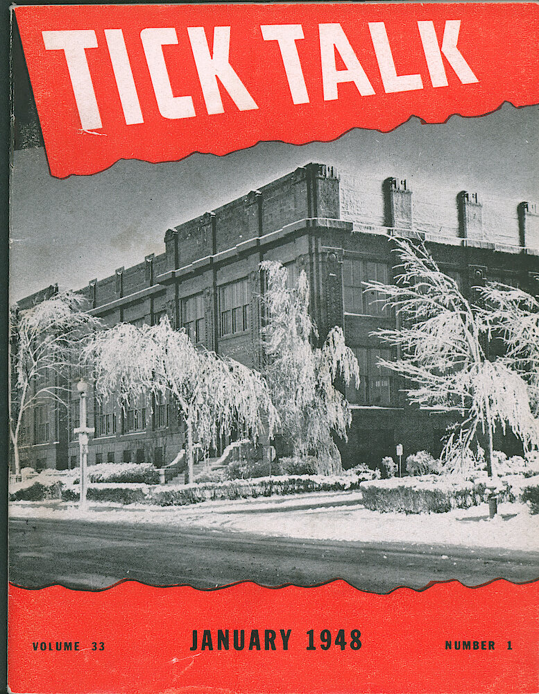 Westclox Tick Talk, January 1948, Vol. 33 No. 1 > F. Factory: The Office Building In Winter.