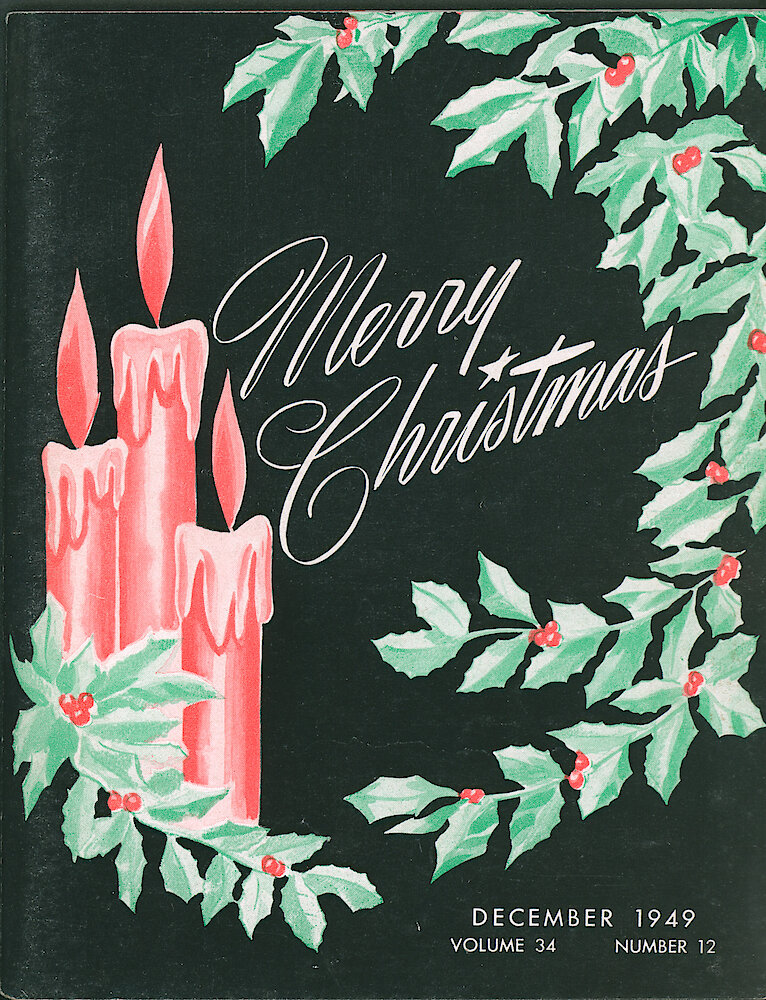 Westclox Tick Talk, December 1949, Vol. 34 No. 12 > F. Picture: Christmas Cover