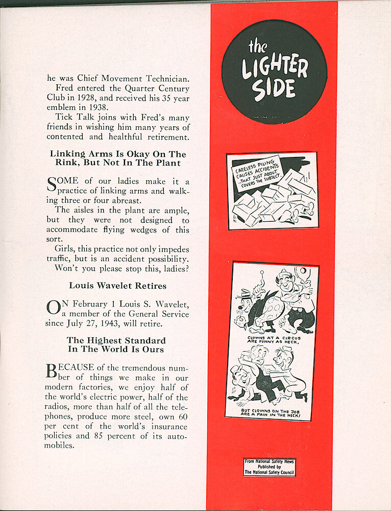 Westclox Tick Talk, January 1950, Vol. 35 No. 1 > 5. Personnel: Charles F. Pearson Retires With 46 Years Service.