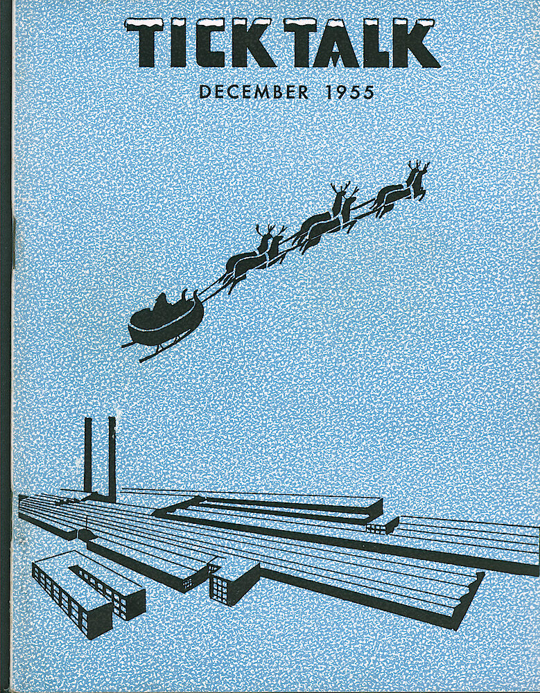 Westclox Tick Talk, December 1955, Vol. 40 Christmas Issue > F. Picture: Christmas Cover