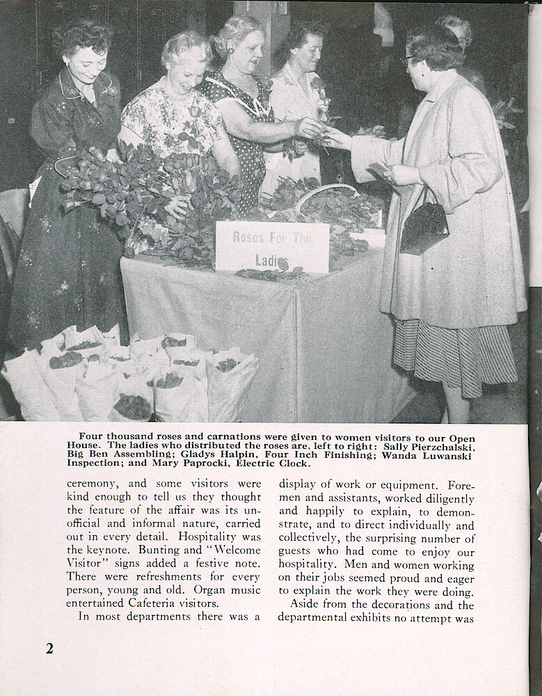 Westclox Tick Talk, May 1956, Vol. 41 No. 4 > 2. Factory: Open House April 25-26, 1956