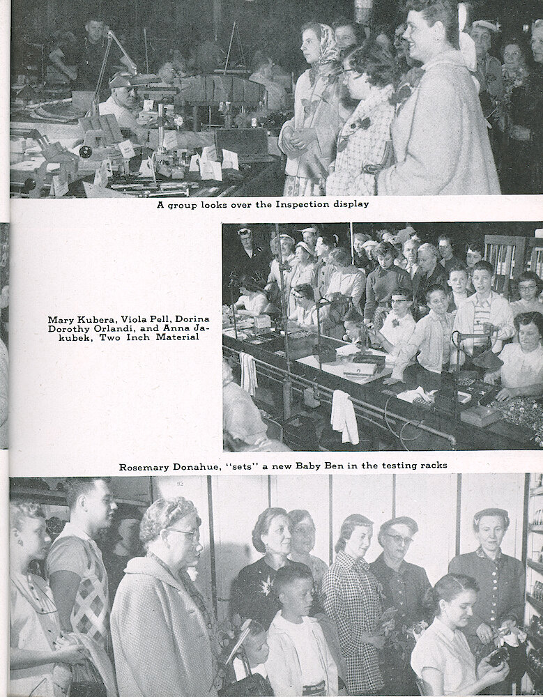 Westclox Tick Talk, May 1956, Vol. 41 No. 4 > 9. Factory: Open House April 25-26, 1956