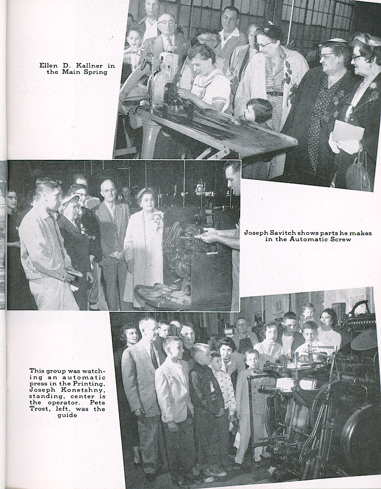 Westclox Tick Talk, May 1956, Vol. 41 No. 4 > 13. Factory: Open House April 25-26, 1956