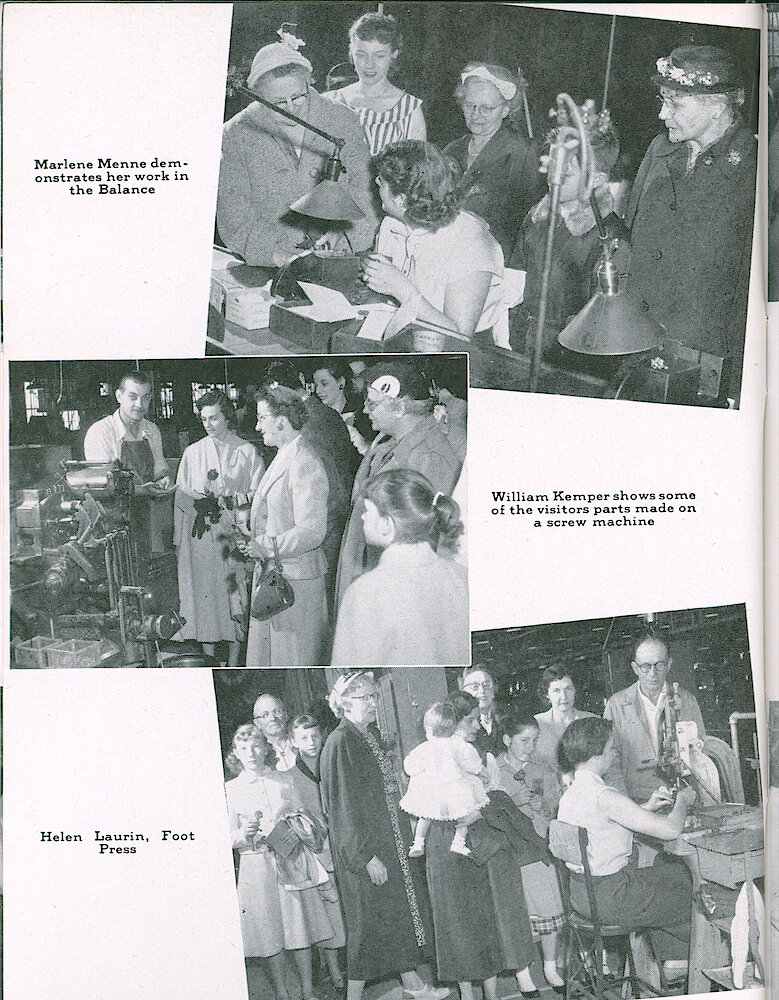 Westclox Tick Talk, May 1956, Vol. 41 No. 4 > 16. Factory: Open House April 25-26, 1956