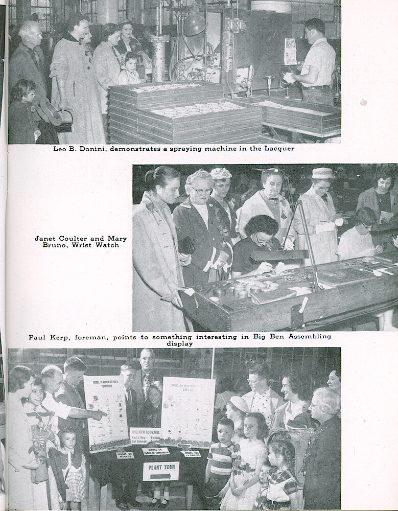 Westclox Tick Talk, May 1956, Vol. 41 No. 4 > 17. Factory: Open House April 25-26, 1956