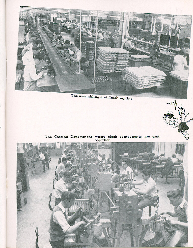 Westclox Tick Talk, October 1956, Vol. 41 No. 8 > 7. Factory: Corporate: "General Time&039;s Scottish Plant Now Producing 8000 Timepieces A Day"