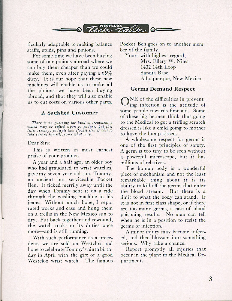 Westclox Tick Talk, February 1957, Vol. 42 No. 2 > 3. Manufacturing: "New Type Of Screw Machine Promises Substantial Savings"