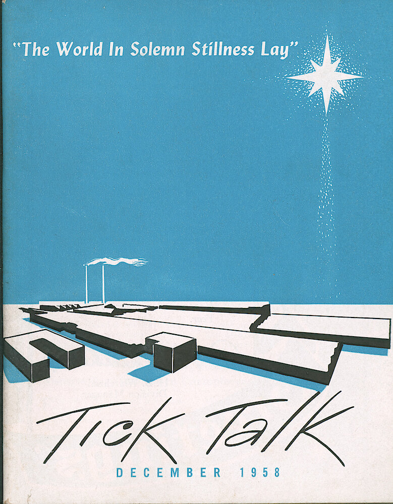 Westclox Tick Talk, December 1958, Vol. 43 Christmas Issue > F. Picture: Christmas Cover