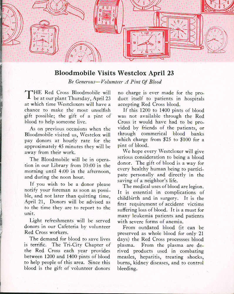 Westclox Tick Talk, April 1959, Vol. 44 No. 2 > 1