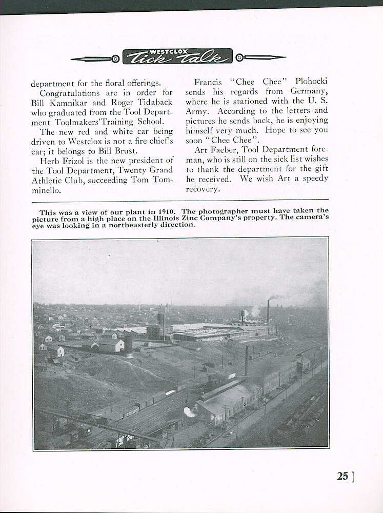 Westclox Tick Talk, August 1959 > 25. Historical Picture: The Westclox Plant In 1910.