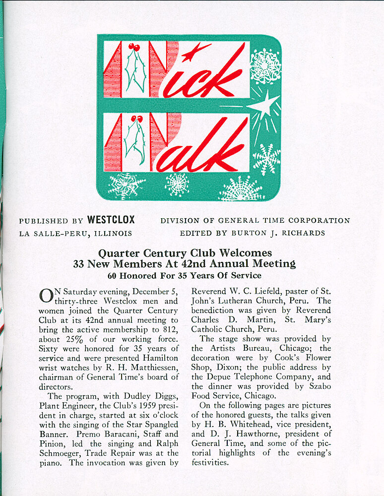 Westclox Tick Talk, December 1959 > 1