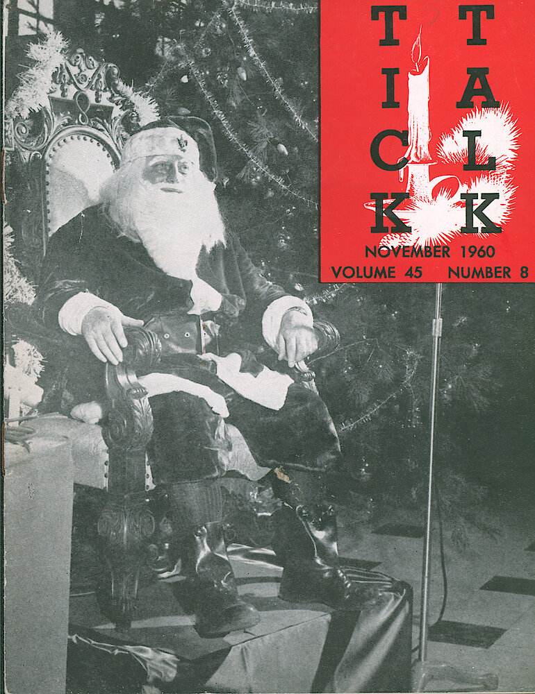 Westclox Tick Talk November 1960, Vol. 45 No. 8 > F. Santa Claus At Last Year&039;s Westclox Christmas Party.