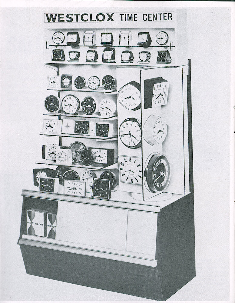 Westclox Tick Talk February 1963 > 18. Marketing: New Illuminated Time Center Display. Caption On Page 19.