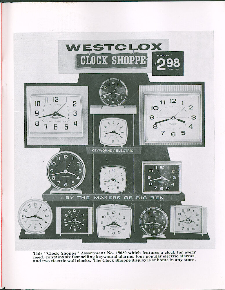 Westclox Tick Talk March 1964 > 46. Marketing: "Clock Shoppe" Assortment 19080.