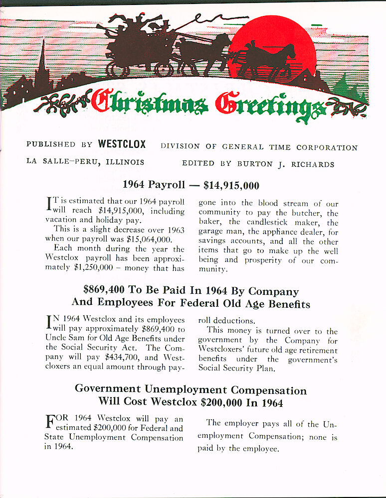 Westclox Tick Talk December 1964 > 1