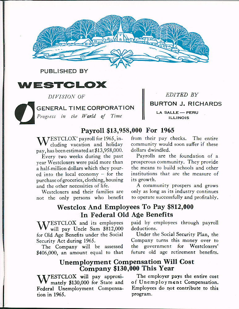 Westclox Tick Talk December 1965 > 1