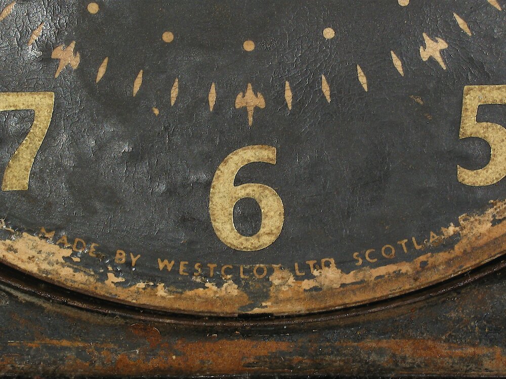 Westclox Scotland Sleepmeter Stars Dial Black. Westclox Scotland Sleepmeter Stars Dial Black Clock Example Photo