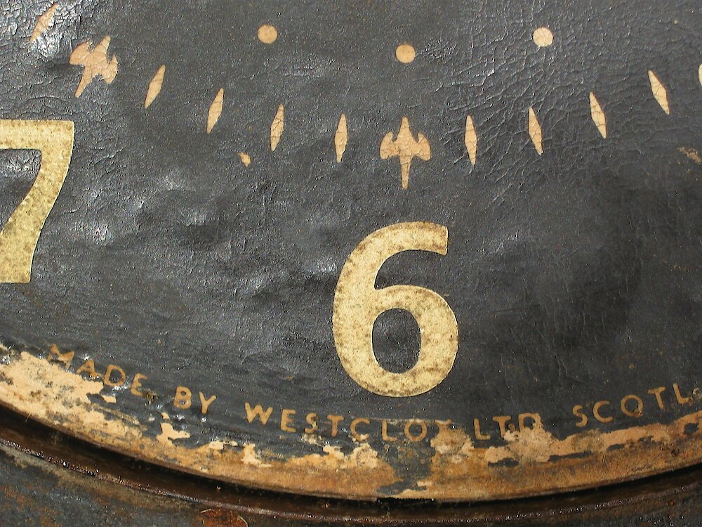 Westclox Scotland Sleepmeter Stars Dial Black. Westclox Scotland Sleepmeter Stars Dial Black Clock Example Photo