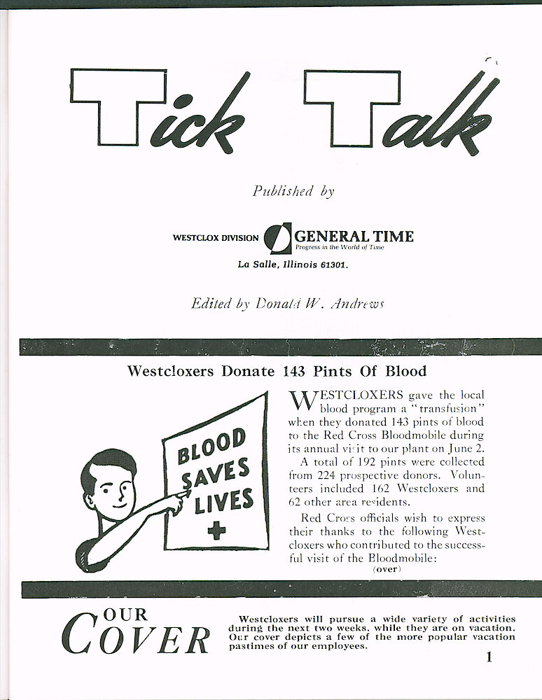 Westclox Tick Talk July 1966 > 1