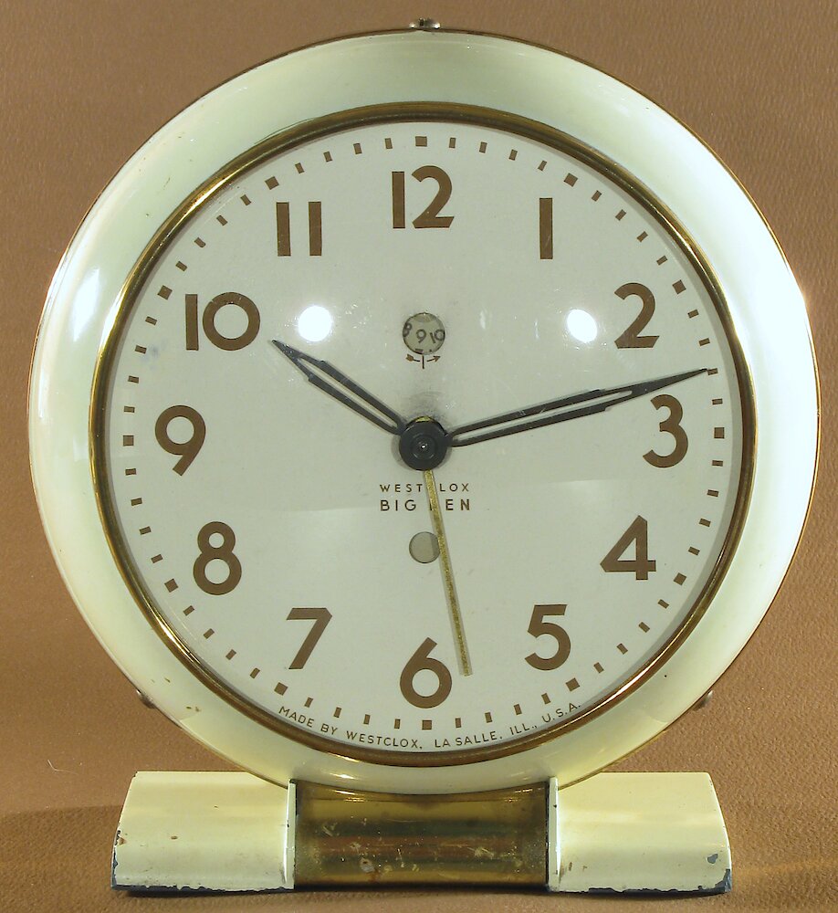 Westclox Big Ben Style 5 Electric Ivory Plain. Westclox Big Ben Style 5 Electric Ivory Plain Clock Example Photo