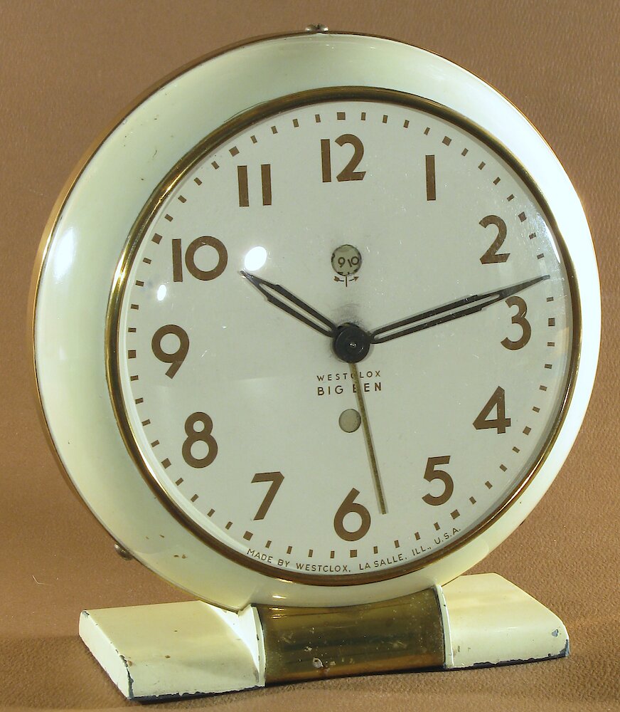 Westclox Big Ben Style 5 Electric Ivory Plain. Westclox Big Ben Style 5 Electric Ivory Plain Clock Example Photo